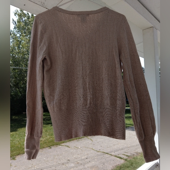 365 Women's Cream Cardigan Sweater - Picture 9 of 11